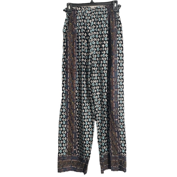 Sky and Sand Blue and Brown Drawstring Pants with pockets - Picture 4 of 6